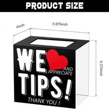 Trinkgeldbox für Barkeeper, Acryl-Trinkgeldbox für Spendenbox, Spendenkasse, Trinkgeldkasse, Sammelbox für Restaurant, Musiker, Fahrer