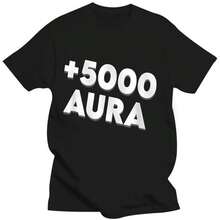 +5000 Aura Slang Phrase T-Shirt - Black - View 1