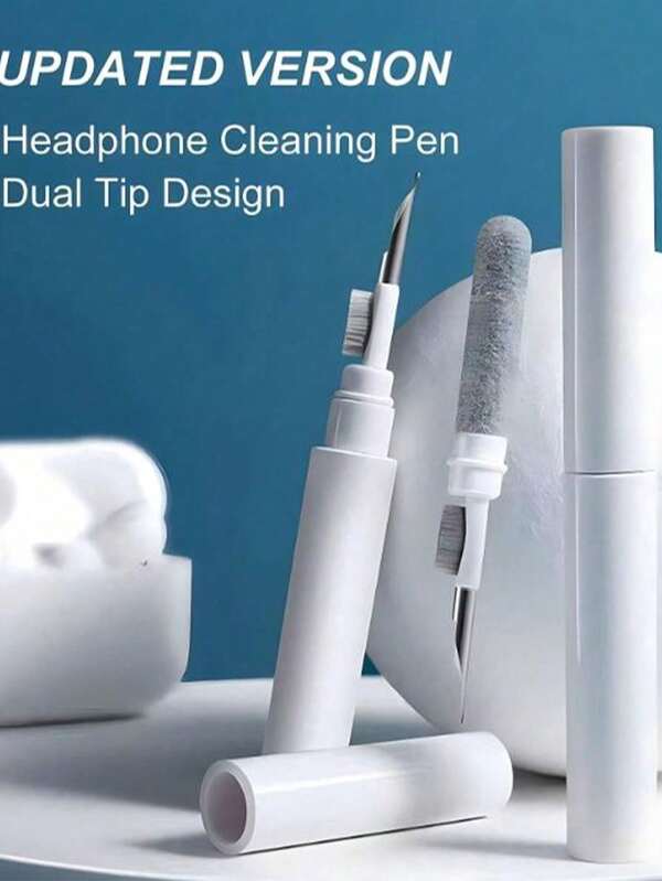 Escova de limpeza portátil para plugues de fone de ouvido, 2/4 peças, preta/branca, esponja de limpeza multifuncional com cerdas macias para fones de ouvido, fones de ouvido, celulares, dispositivos digitais, teclados de computador