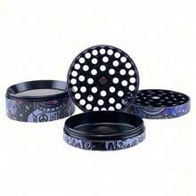 Molinillo de hierbas de astronauta de 1.6 pulgadas, molino de especias, mortero y maja, triturador de sal, trituradora de tabaco, vainilla, 4 secciones, molinillo portátil de aleación de zinc, picadora de cigarrillos, accesorios para fumar, regalo