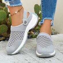 Women's Comfortable Thick-Soled Sneakers, Breathable And Lightweight Walking Shoes, Fashionable Thick-Soled Casual Sneakers