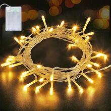 Battery Operated String Lights Indoor Outdoor Decorative Lights, Warm White Fairy String Lights,Ideal For Bedroom Living Room Tree Patio Classroom Party Holiday Wedding Christmas Decor - 暖白光 - 查看 4