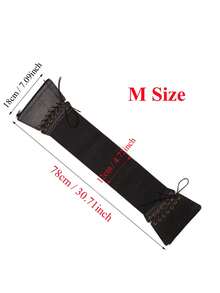 1 chiếc đai nịt eo màu đen bản rộng, thích hợp sử dụng hàng ngày cho trang phục Halloween - Khóa kéo màu đen - Xem 6