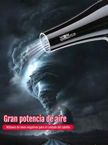 secado según tus necesidades y tipo de cabello 2300 vatios. Secadora de Cabello/Pelo profesional con Aire Caliente y Frío .Ya sea que busques un secado rápido, un alisado suave o un acabado con volumen, este secador tiene la configuración adecuada para ti. Su filtro de admisión de aire desmontable facilita la limpieza y garantiza un rendimiento óptimo, prolongando la vida útil del dispositivo. Diseñado para ofrecer comodidad y eficacia, este secador se adapta a tu rutina diaria, brindándote resultados profesionales desde la comodidad de tu hogar. - negro - Ver 5