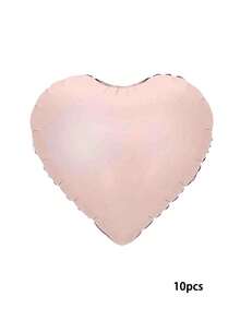 18-Inch Pink Heart Shaped Balloons, Large Faux Pearl Pink Heart Foil Balloons, Soft Pink Helium Balloons, Suitable For Boho Style Women's Birthday, Wedding, Back To School Season And Valentine's Day - Pink - View 8
