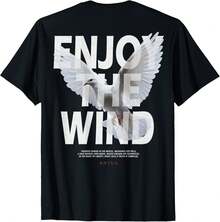 Do Ve Y2K Hip Hop Retro Vintage Back Print Streetwear Pigeon T-Shirt - màu đen - Xem 1