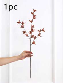 1pc/3pcs 30 Inches (H) Synthetic Pomegranate Leaf Branch Home Living Room Thanksgiving Harvest Festival Party Autumn Desktop Atmosphere Decoration