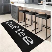 1pc Crystal Velvet Kitchen Rug, Modern Simple Non-Slip Washable Decorative Entrance Mat