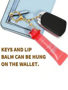 便携式唇彩钥匙扣收纳盒，唇膏钥匙扣盖，兼容 LANGIGE 0.35oz、Aquaphor 0.35oz 和 Jack Black 0.25oz 唇彩 - 彩色 - 查看 3