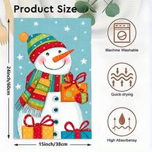 1 set/2 buc/100 buc lavete de bucătărie și lavete imprimate cu oameni de zăpadă, potrivite pentru decorarea interioară în restaurante, bucătării și băi, decorarea petrecerilor, cadouri de festival și pot fi oferite și ca cadouri de Crăciun.