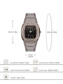 1 pieza Reloj clásico de moda adecuado para uso diario - Negro - Ver 7