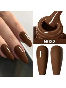 XEIJAYI 1瓶7.3毫升凝胶指甲油，法式指甲油，可卸UV光固化凝胶指甲油，美甲沙龙DIY凝胶指甲油 - 咖啡棕 - 查看 7