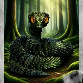 Statue de serpent ondulé - Jouet de serpent oscillant doux imprimé en 3D, conception de créature mythique, jouet décoratif de maison, jouet anti-stress, œuf de Pâques, cadeau d'Halloween, de Noël, d'Action de Grâce, convient pour 14+ (couleur d'œil aléatoire, jouet agité, jouet, jouet sensoriel)