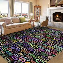 1pc Luxurious Patterned Plush Soft Creative Area Rug, Fashionable Carpet Suitable For Indoor/Outdoor, Machine Washable, Home Decor - Multicolor - View 9