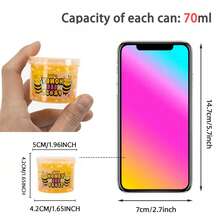 70ml Handmade Jelly Clear Crunchy Slime Toy, Scented Slime, Little Lovely Bee Design Stress Relieve Plasticine Cloud Slime Clay Fluffy Slime Putty