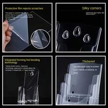 1 قطعة حامل أكريليك يدوي بحجم A5 - رف عرض مثبت على الحائط، مناسب للنشرات والكتيبات والكتب والمستندات والأوراق والبطاقات التجارية - منظم شفاف للمكتب والمنزل، تخزين رأسي، تصميم بسيط، رؤية سهلة، عرض مريح، ملف حديث، حامل قوي، مثالي لمتاجر البيع بالتجزئة والنشرات/التذاكر | رف ملفات موفر للمساحة للمكتب/المتجر (عرض متعدد الزوايا وخالي من الفوضى)، خيار تخزين مثالي، رائع لغرف الاجتماعات ومناطق الاستقبال والمناطق السياحية