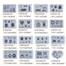 16 Piece Mini Food Themed Silicone Mold Set, Suitable For Resin Crafts - Epoxy Resin Casting, Croissants, Donuts, Macarons, And Cream Puff Shapes - DIY Baking And Chocolate Molds, Suitable For Clay Modeling, Sugar Flipping, Soap Making, And Cake Decoration - 16pcs - 查看 2