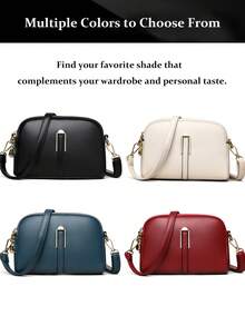 Minimalist Versatile Shoulder Bag&Small Square Bag For Women,2-Layer Zipper Diagonal Shoulder Bag, Fashionable PU Soft Leather Women's Handbag, Simple Versatile Clutch, Middle-Aged Women's Bag, Shoulder Small Purse[US Local Warehouse]Travel Essentials - 彩色 - 查看 2