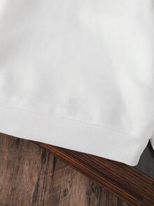 女童蝴蝶结装饰保暖连帽卫衣 - 白色 - 查看 4