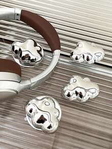 1 Silver Cute Cloud-Shaped Mobile Phone Sliding Stand, Magnetic Suction/Back-Sticking Retractable Mobile Phone Support Frame Compatible With IPhone, Android Phone, Gift For Birthday, Family, Friends Push-Pull Phone Grip Phone Holder Phone Accessories