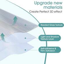 Static Cling Anti-Glare Window Sticker Removable Vinyl Window Decal Translucent Sun Blocking Window Cover Blind For Bathroom For Kitchen For Office