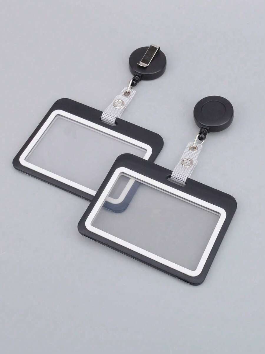 قطعة واحدة حامل بطاقة هوية قابل للسحب، حامل بطاقة PVC قابل للتمدد ومقاوم للماء، إكسسوارات عصرية وأنيقة للطلاب، بطاقة عضوية، بطاقة باص، بطاقة هوية طالب وبطاقة عمل، لوازم مكتبية للممرضات والأطباء والمعلمين والموظفين - متعدد الألوان - مشاهدة 1