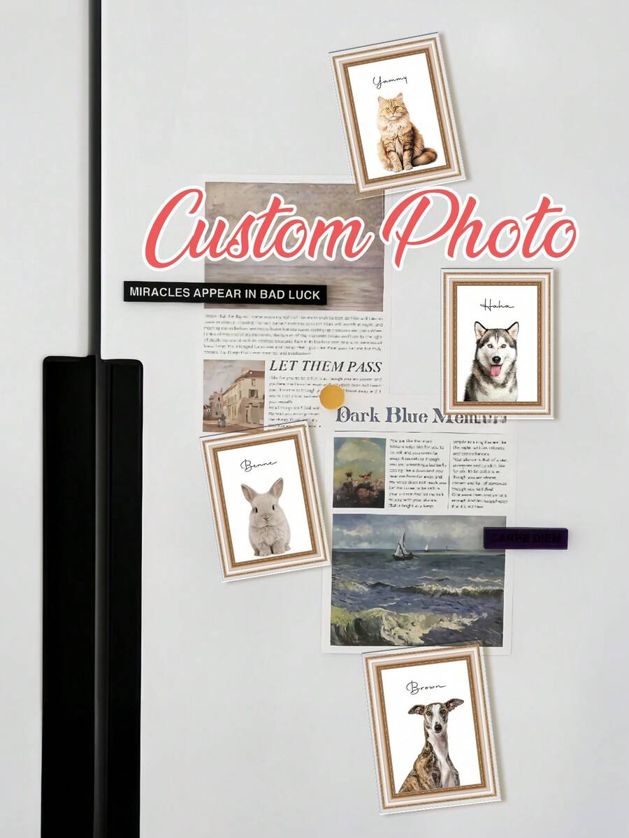 1 szt. spersonalizowana ramka na zdjęcie zwierzaka, akrylowy magnes na lodówkę, spersonalizowana kreatywna magnetyczna dekoracja wisząca, prezent na Dzień Matki, spersonalizowany magnes na lodówkę ze zdjęciem, spersonalizowany magnes na lodówkę, akrylowy magnetyczny magnes DIY, uroczy prezent ze zdjęciem dla chłopaka/dziewczyny, męża/żony, taty/mamy, prezent świąteczny, prezent noworoczny, walentynki, urodziny, rocznica, dzień ojca, dzień matki, prezent dla pary, wyjątkowy prezent dla niej/niego