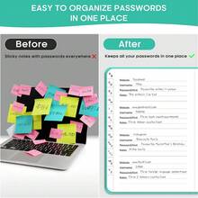 Password Book - Medium Pocket Notebook - Phonetic Alphabet Design  - Hardcover - Royal Blue - View 4