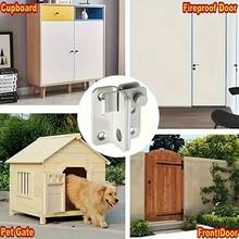 Cerrojo de de acero inoxidable resistente - Cerradura de puerta de de doble cara para graneros, jaulas de mascotas y puertas resistentes al fuego - Apto para mano izquierda y derecha, 1 pieza