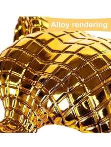 Animal Golden Plastic Leopard Face Cover With Adjustable Elastic Bands Party Costume Cosplay Mask Costume Accessories - Multicolor - View 4