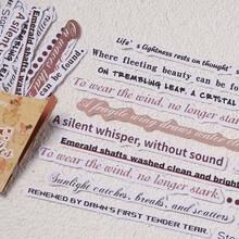 40 Stücke lange Streifen Vintage Aufkleber mit englischen Worten für Scrapbooking, Junk Journals, Dekoration, Feiertage, Weihnachten, Halloween, Valentinstag