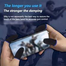 10/20/30/50pcs Gaming Finger Sleeves. Comfortable Fit, Anti-Slip, Sweat-Proof, And With Sensitive Touch Control. A Must-Have For Mobile Game Operation. Wear-Resistant And Breathable. Unisex Gaming Accessory. - Multicolor - View 10