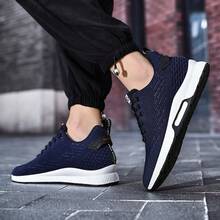 Men Elevator Sneakers Invisible Height Increasing 2.4 Inches Taller Elevator Sports Women Mesh Breathable Outdoor Casual Lace Up Fashion Shoes-2025 - Màu xanh lam - Xem 7
