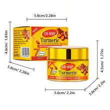 50g Turmeric Brightening Face Cream, Reduces Fine Lines, Fades Wrinkles, Brightens Complexion, Enhances Radiance, Moisturizes And Hydrates, Balances Skin Moisture, Day And Night Care - Yellow - View 12