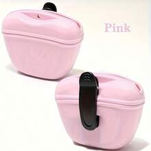 1 件硅胶宠物零食袋，便携式夹式训练容器，带磁性封口和皮带夹