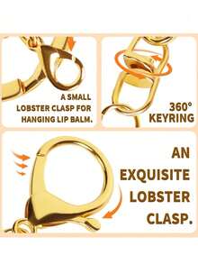 便携式唇彩钥匙扣收纳盒，唇膏钥匙扣盖，兼容 LANGIGE 0.35oz、Aquaphor 0.35oz 和 Jack Black 0.25oz 唇彩 - 彩色 - 查看 5