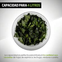 Redlemon Centrifugadora de Ensalada, Escurridora de Verdura y Secadora de Lechuga tipo Salad Spinner con Colador Integrado, Funcionamiento Giratorio, 26.5 de Diámetro, 4 Litros de Capacidad - 1 - Ver 4
