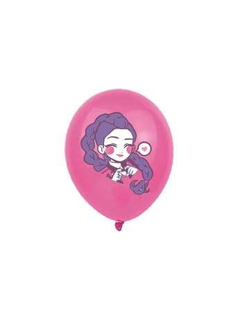 12pcs Cartoon & Anime Character Printed Decorative Balloons, Suitable For Parties, Festivals, Anime Characters, Etc. Can Be Used For Party Decorations, DIY Parties, Christmas, Halloween, And As Small Gifts For Friends