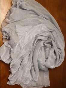 LUCIDVUE 1 Piece Summer Outfits For Women Skirt Peacock Blue Glittering Fabric Double Chiffon Skirt Two Ways To Wear It Beach Vacation Outfits Big Swing Elegant Skirts Return Long Dresses - Light Grey - View 8