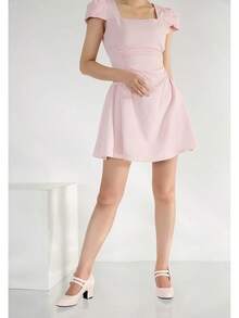 Enelauge Women's Mary Jane Heels With Bow Retro Closed Round Toe Pumps Sweet Ankle Strap Low Block Heels Chic Bowtie Vintage Dress Wedding Party Office Daily ShoesChristmas - Hồng - Xem 7