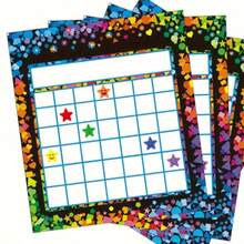 40/80/120pcs Student Classroom & Home Behavior Reward Charts With Star Stickers, Suitable For School And Family Education To Reward Student Behavior - Multicolor - View 4