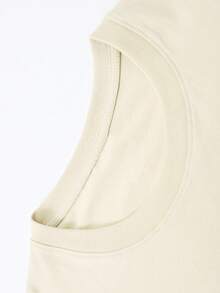 Flyrich, Who Cares Get Some Money? Street Wear, Y2K, (Cotton Graphic T-Shirt)  Men's Summer Round Neck Short Sleeved Casual Pure Cotton Christian Clothes Print Tee - Màu be - Xem 2