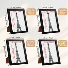 1 件木制相框，适用于照片墙，10X15 15X20 20X25 A4 木质彩色相框，用于照片装饰，纪念礼物，4*6、5*7、6*8、8*10 英寸 - 木質色 - 查看 4