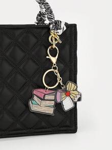 1pc Handmade DIY Acrylic Bow, Book, Pencil Keychain Pendant, Book Bow Pencil English Letter Keychain, English Slogan Rainbow Graduation Season, Back To School Season, Teacher's Day Keychain, Graduation Season Classmate Reunion For Teachers Christmas Gift Ideas Bag Lanyards With Id Holder Car Accessories Bag Charms