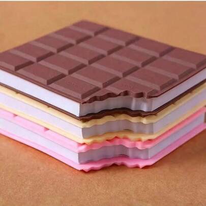 1pc Chocolate Bar Shaped Notebook - Scented, Matte Finish, Grid Pages, Creative Student Mini Memo Pad, Portable Notepad
