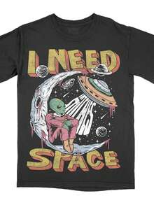 I Need Space Alien Comfort Color T-Shirt, Shirt For Mom, Funny Tshirt, Graphic Tee Read More Gift Fo - màu đen - Xem 1