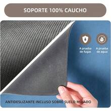 Tapete de Secado de Platos de Silicón - Alfombrilla Súper Absorbente y Antideslizante - Protector de Encimera Resistente al Agua, Calor y Moho - Fácil de Limpiar, No Guarda Olores(Azul, 16"x24") - Negro - Ver 3