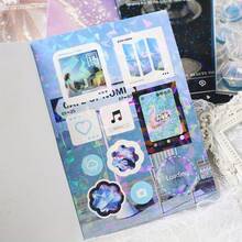 20 folhas de adesivos decorativos para diário, colagem, suprimentos para scrapbook, adesivos para diário de arte, colagem, artesanato, caderno, álbum, adesivos, decorações de feriado, Natal, Halloween, Dia dos Namorados