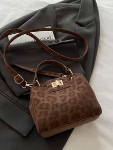 新款时尚休闲可锁手提包，适合聚会、郊游、购物和日常使用，可存放硬币、手机，也适合作为白领、大学生和办公室职员的工作包，优雅的女士包 - 咖啡 - 查看 7