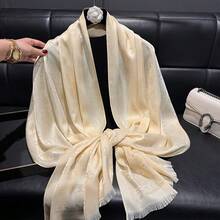 1 szt. Modny, elegancki i wysokiej jakości długi szalik/szal jedwabny